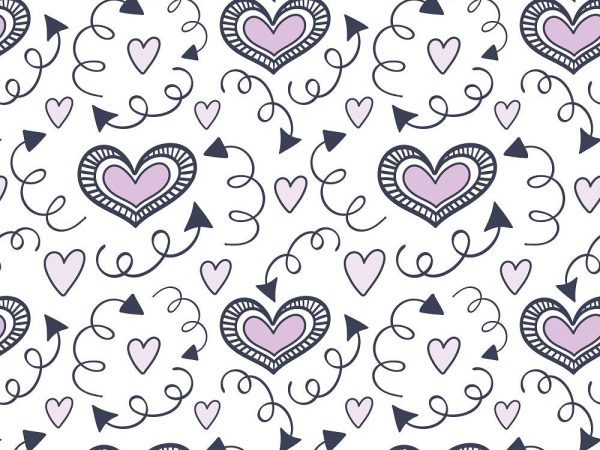 XOXO Hearts Pattern #6 Fabric