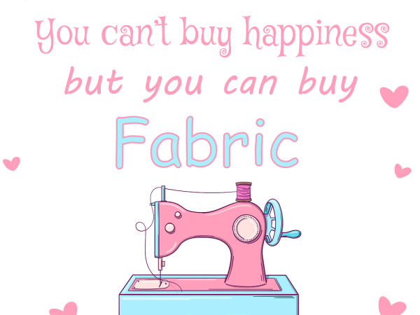 You Can't Buy Happiness Fabric Panel - White