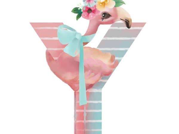 Yappy Flamingo Y Fabric Panel