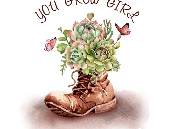 You Grow Girl Fabric Panel