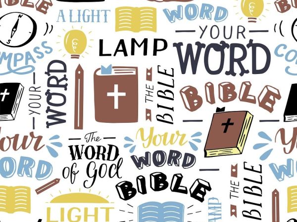 Your Word, Bible, Lamp & Light Fabric