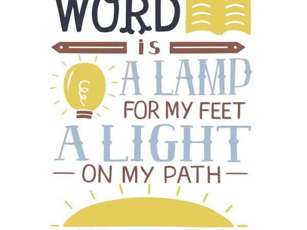 Your Word is a Lamp Fabric Panel