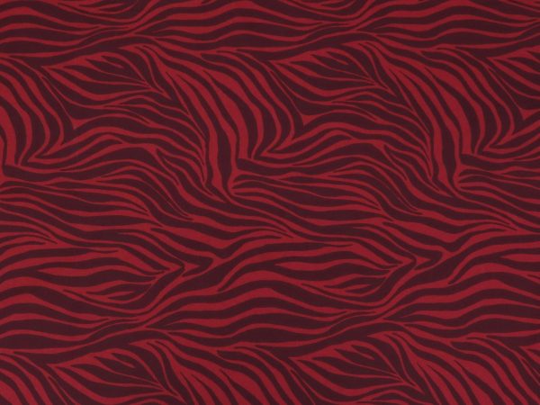 Zebras Fabric Collection - Red Zebra Stripes